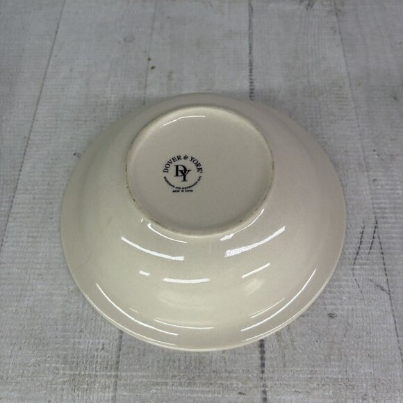 Dover & York RINGS SWIRL Circles Rust Red Stoneware Cereal Soup Bowls Set of 4 - Picture 5 of 16